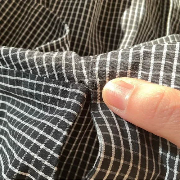 Fame and Partners Sebastian Top 40s Style Button Back Peplum Grid Windowpane - Picture 12 of 13